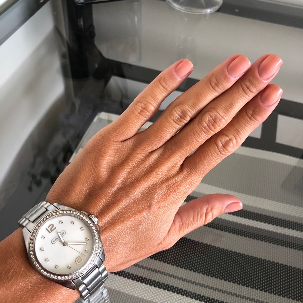 Coach watch silver with Swarovski Chrystals